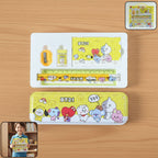 Complete kids stationery kit with metal pencil box and essential accessories