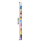 Close-up shot of a wooden cartoon-printed pencil from the 12-piece set