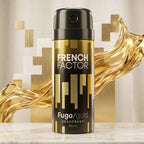 Fugo Gold body deodorant spray compact bottle for travel