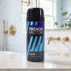 French Factor deodorant spray for men in a portable bottle