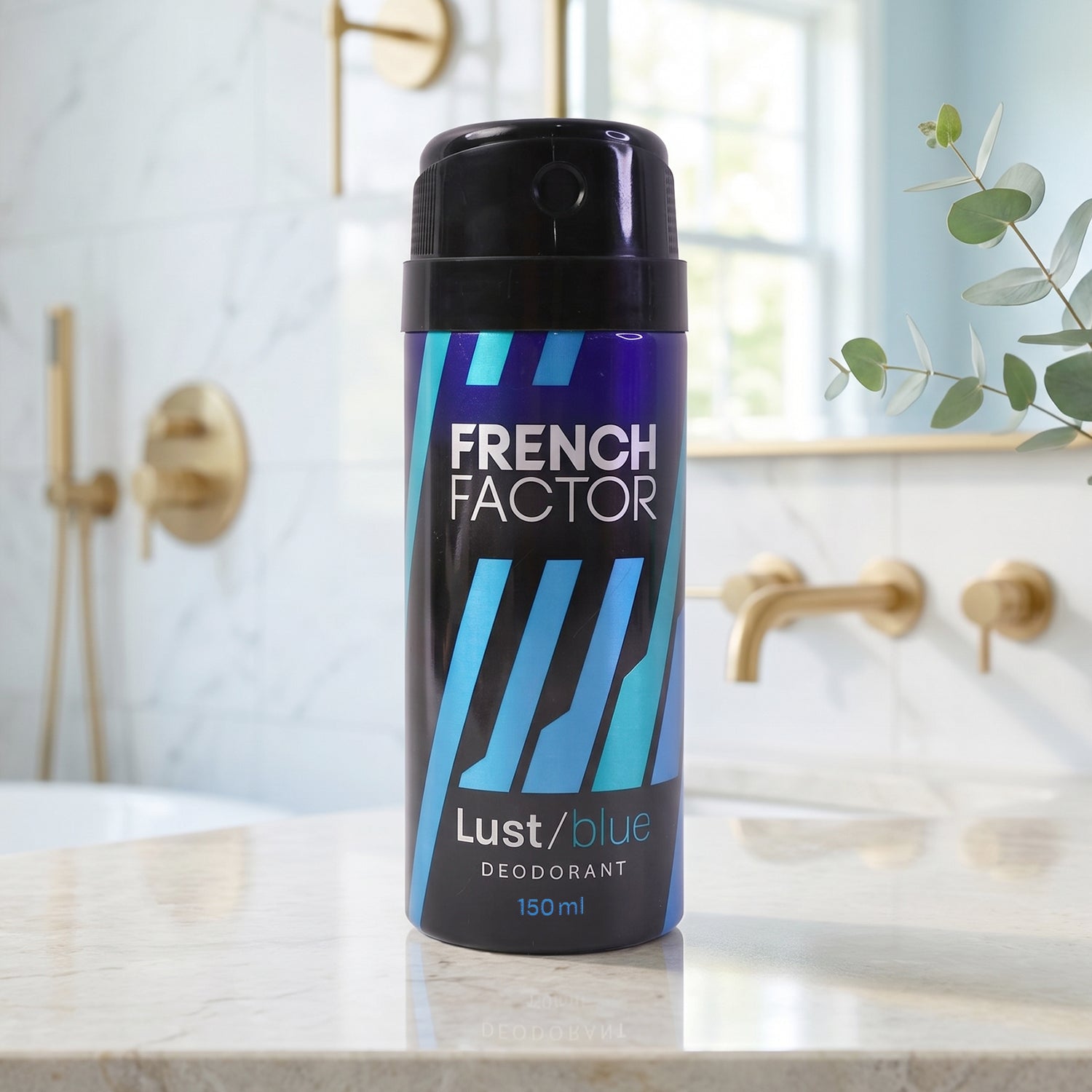 French Factor deodorant spray for men in a portable bottle