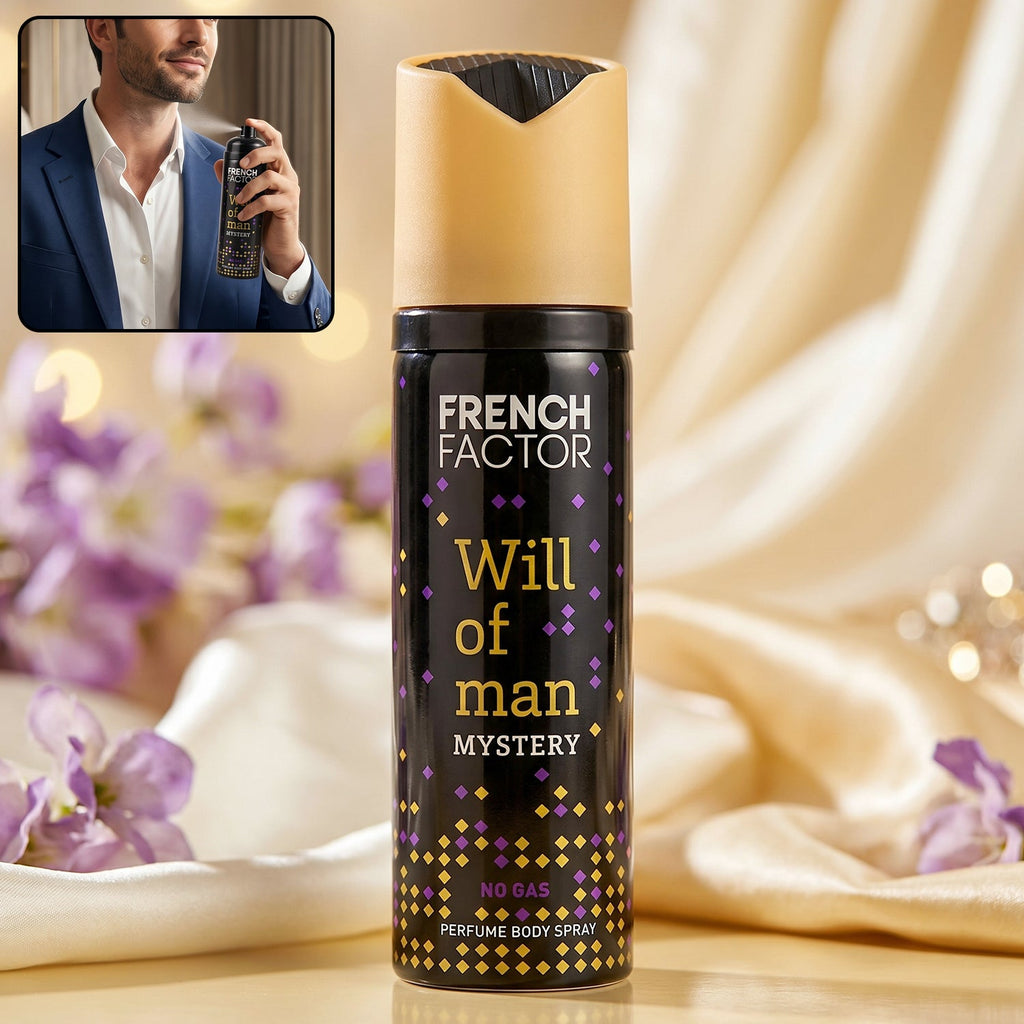 French Factor Will of Man Mystery body spray for men