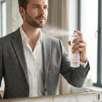 Elegant Signature Aman men's body spray bottle with masculine design