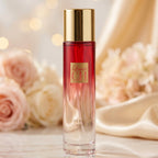 Unisex Eau de Parfum spray with elegant red ombre bottle