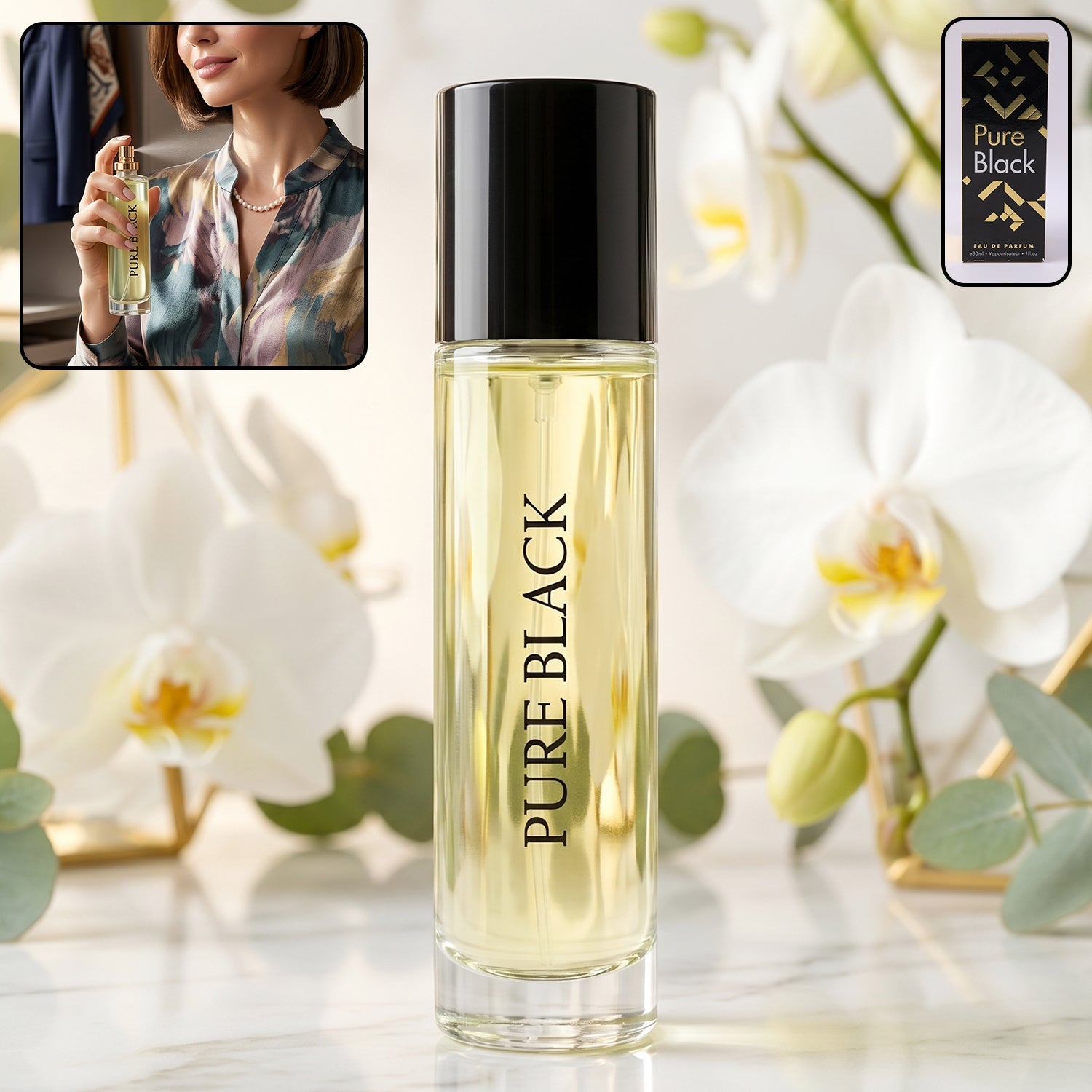 30 ML unisex Eau De Parfum spray bottle with floral scent