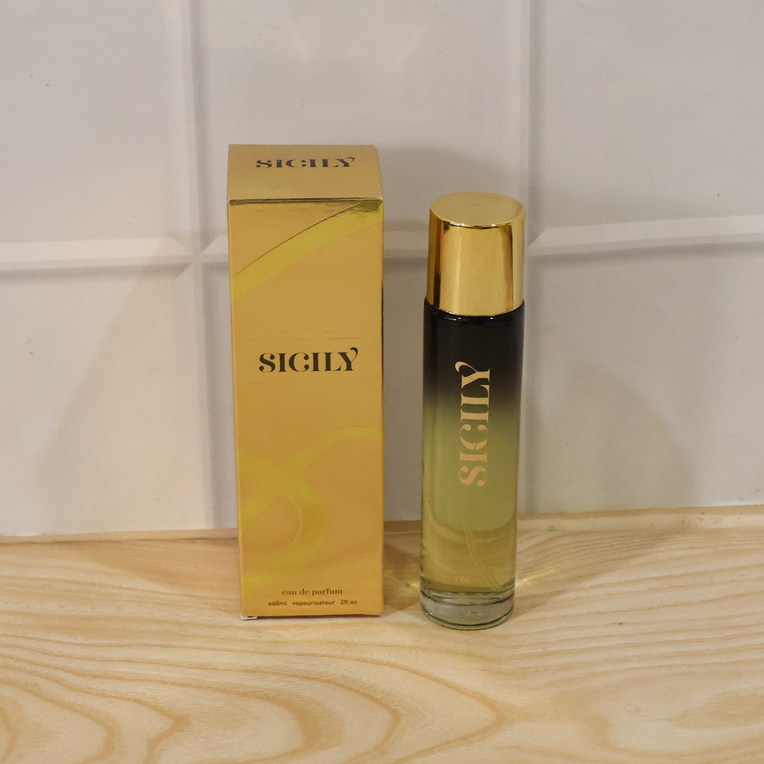 Close-up of Sicily Eau De Parfum spray bottle