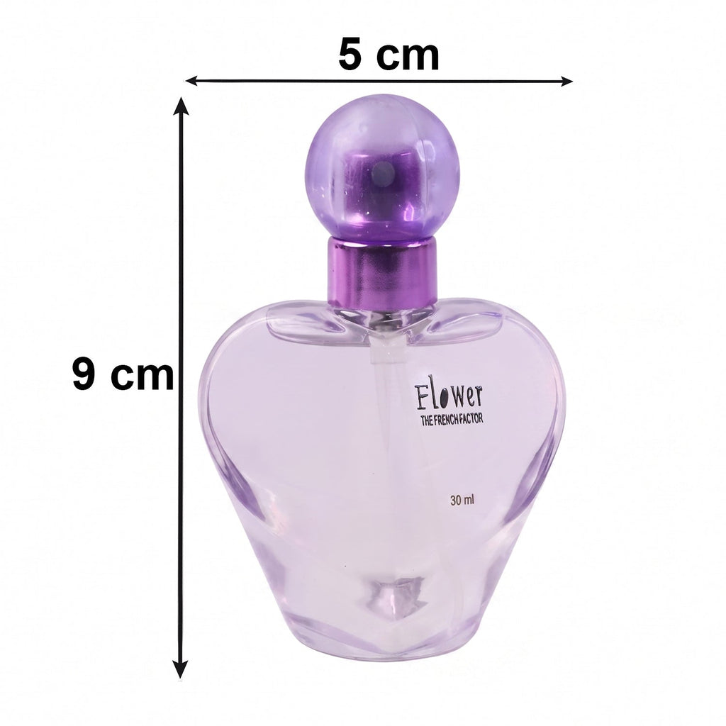 Close-up of Flower Paris floral perfume bottle