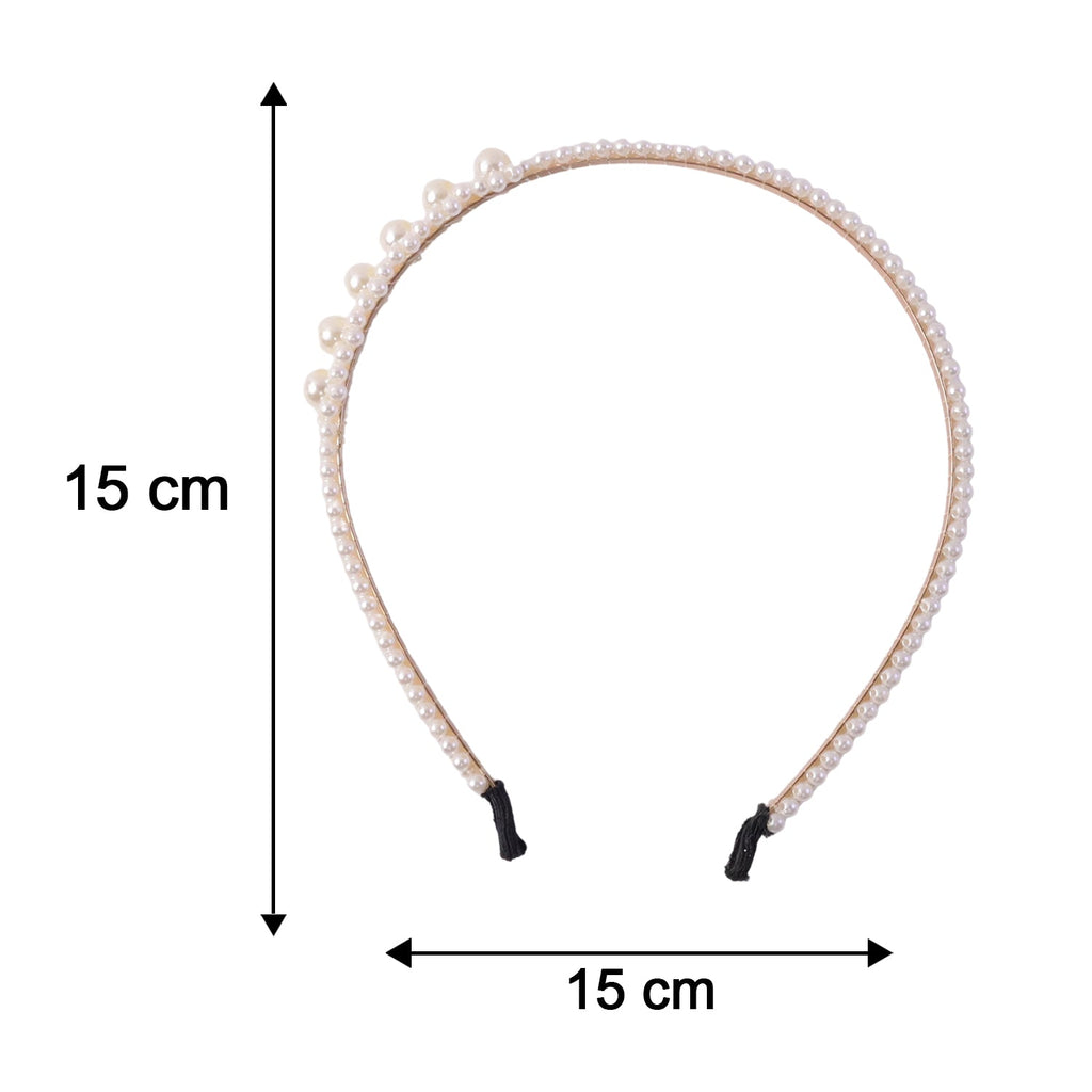 Compact stylish pearl headband for everyday use