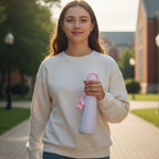 Reusable 450ML water bottle suitable for school and gym use