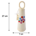 Size comparison image of 500ml glass water bottle for reference