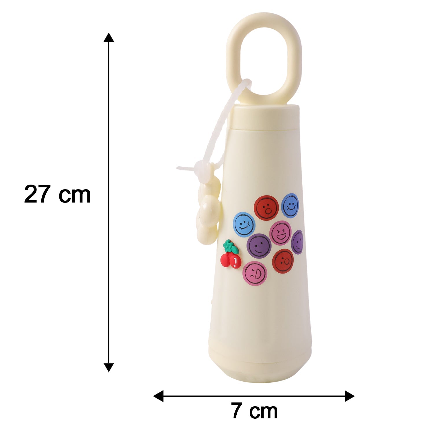 Size comparison image of 500ml glass water bottle for reference