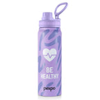 Leakproof screw lid on stainless steel water bottle