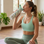 Leakproof stainless steel water bottle with flip top
