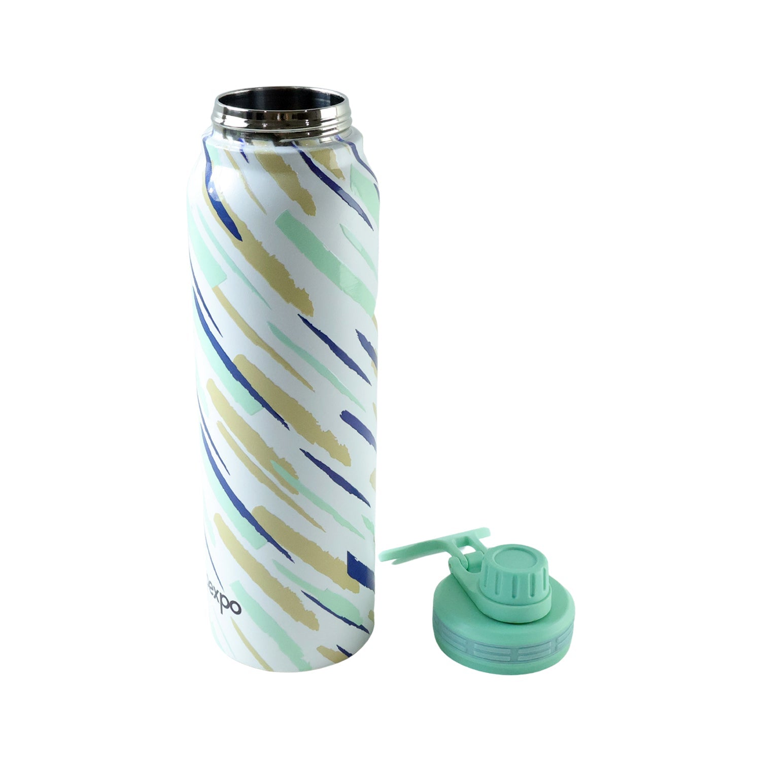 Stylish printed stainless steel water bottle for outdoor and gym use