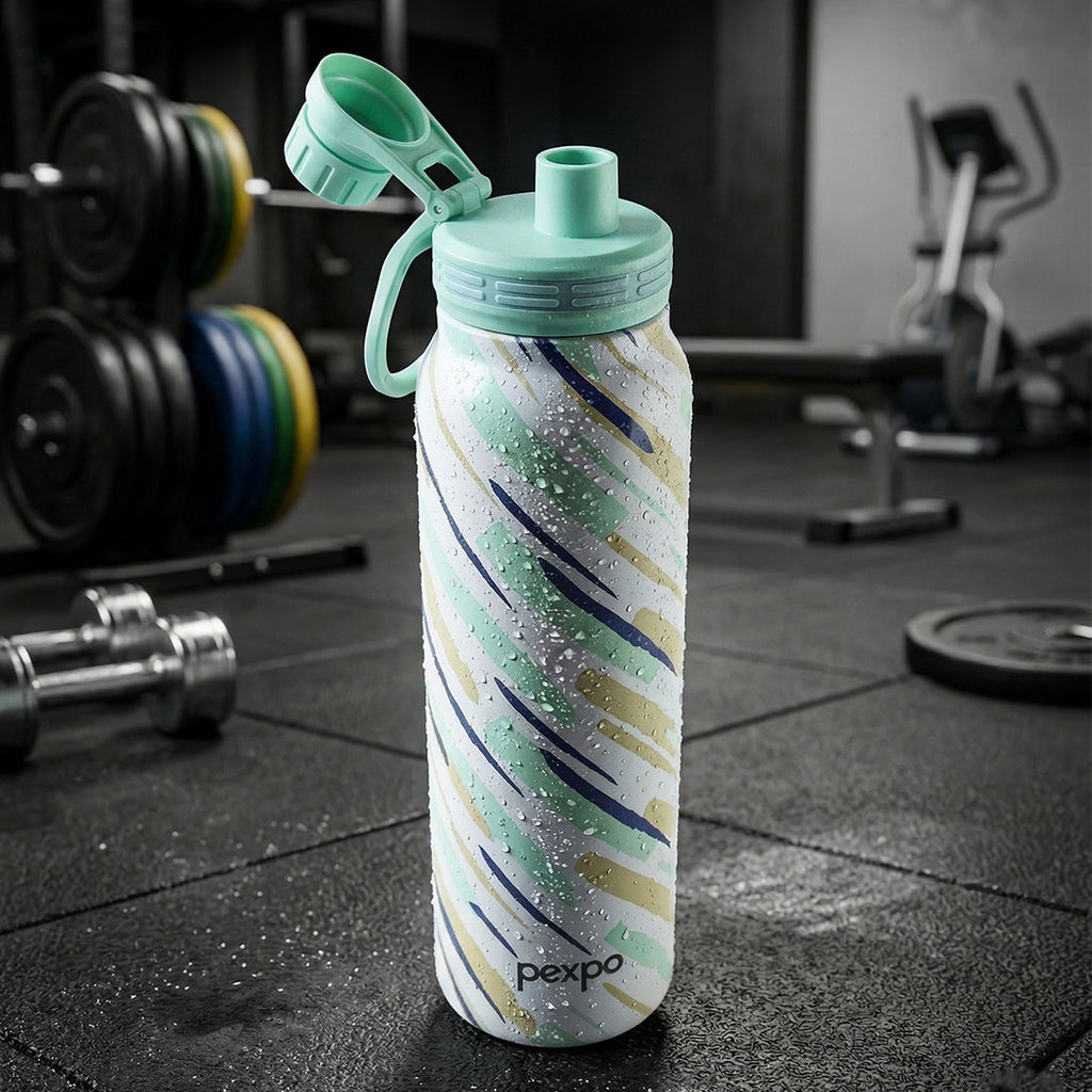 Insulated stainless steel water bottle ideal for travel and outdoor activities
