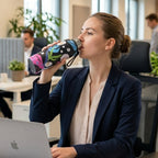 Long-lasting printed stainless steel water bottle with strap
