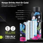 Lightweight stainless steel bottle with print design