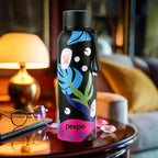Trendy printed stainless steel water bottle for daily hydration