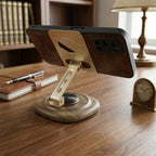 Mobile phone holder stand for desk use with adjustable angle