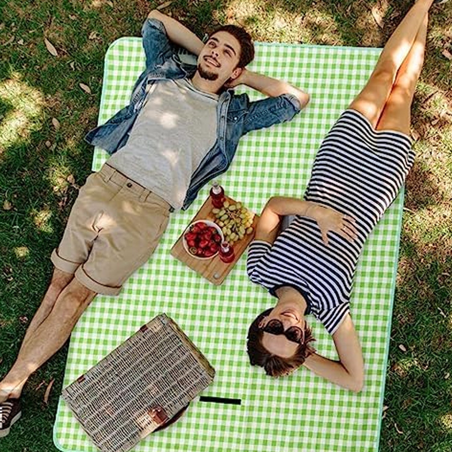 Lightweight foldable camping picnic mat with waterproof surface