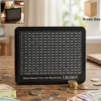 Reusable money saving challenge board with black gel pen and clear grid