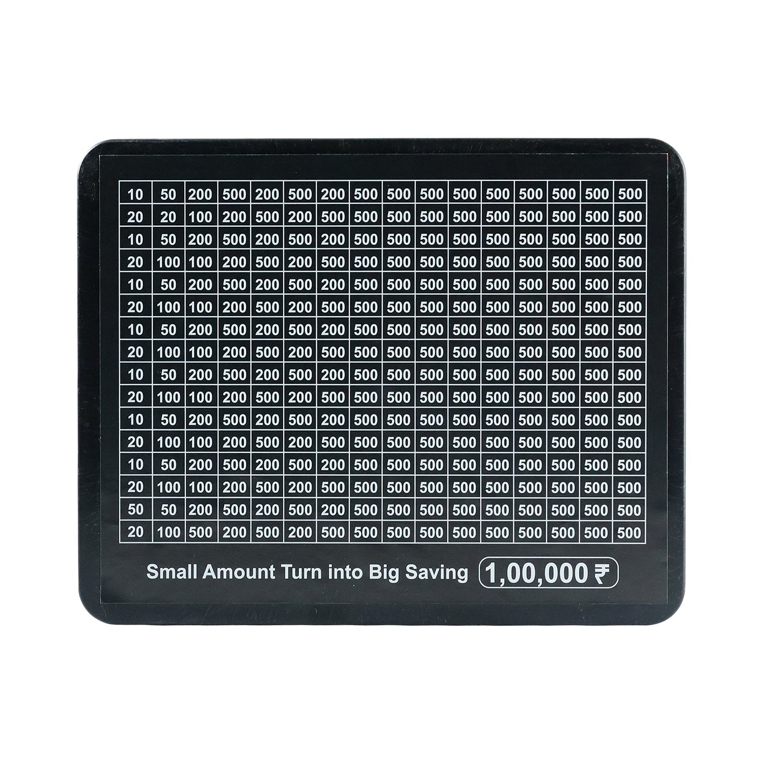 Visual goal tracker on money saving board for disciplined savings