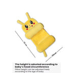 Dimension image showing baby sliding pillow size