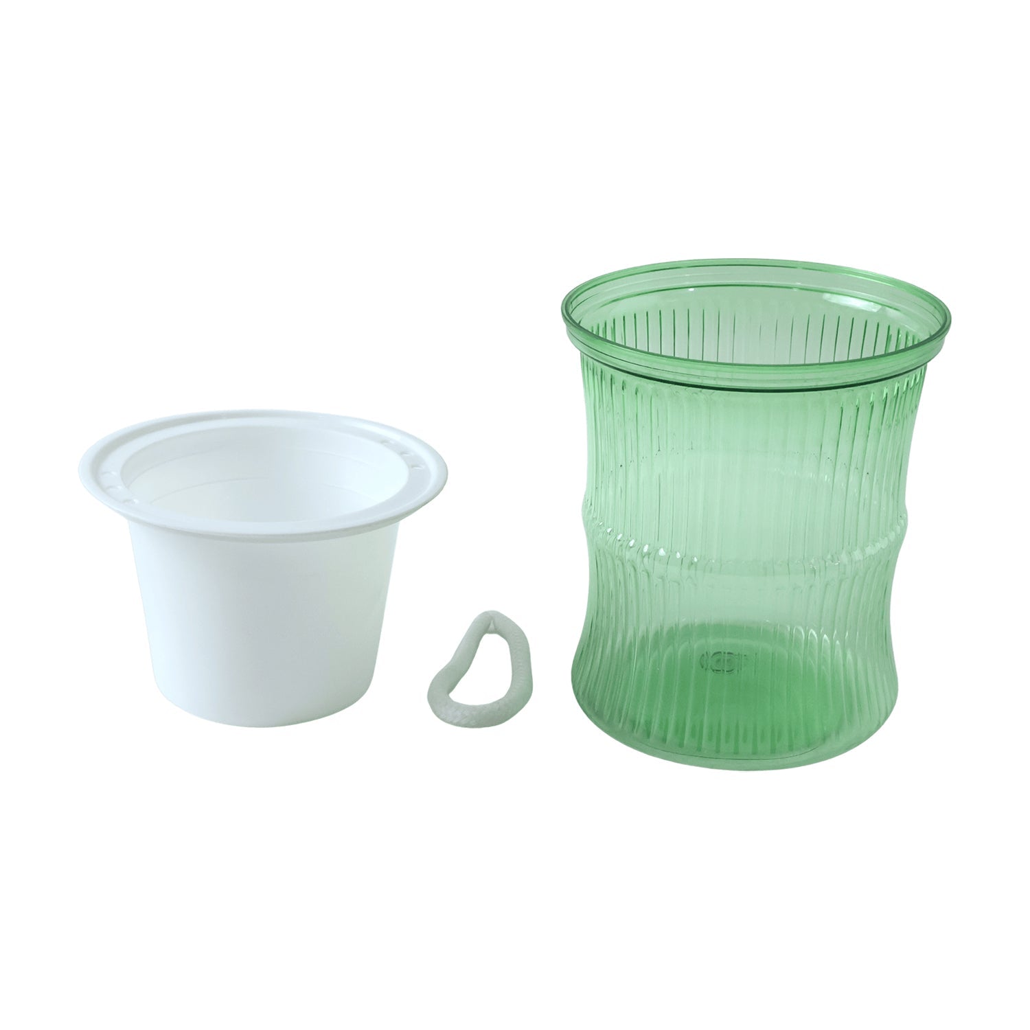 Decorative bamboo-style plastic flower pot