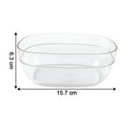 Transparent serving bowl displaying versatility in kitchen use