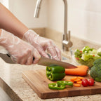 Plastic gloves for kitchen and cleaning, durable and flexible
