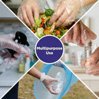 Transparent disposable gloves for commercial and home use