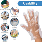 Bulk pack of disposable plastic gloves