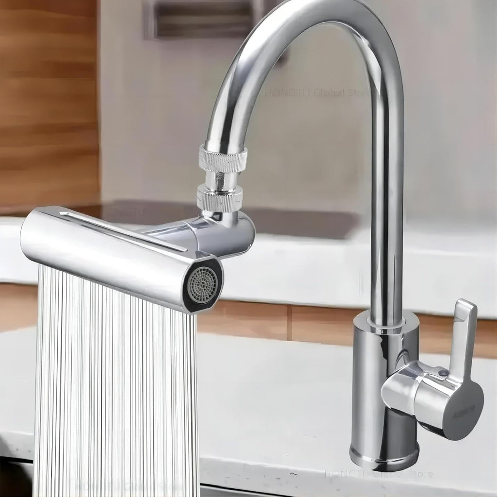 Side view of the durable plastic shower head, showcasing its sleek design.