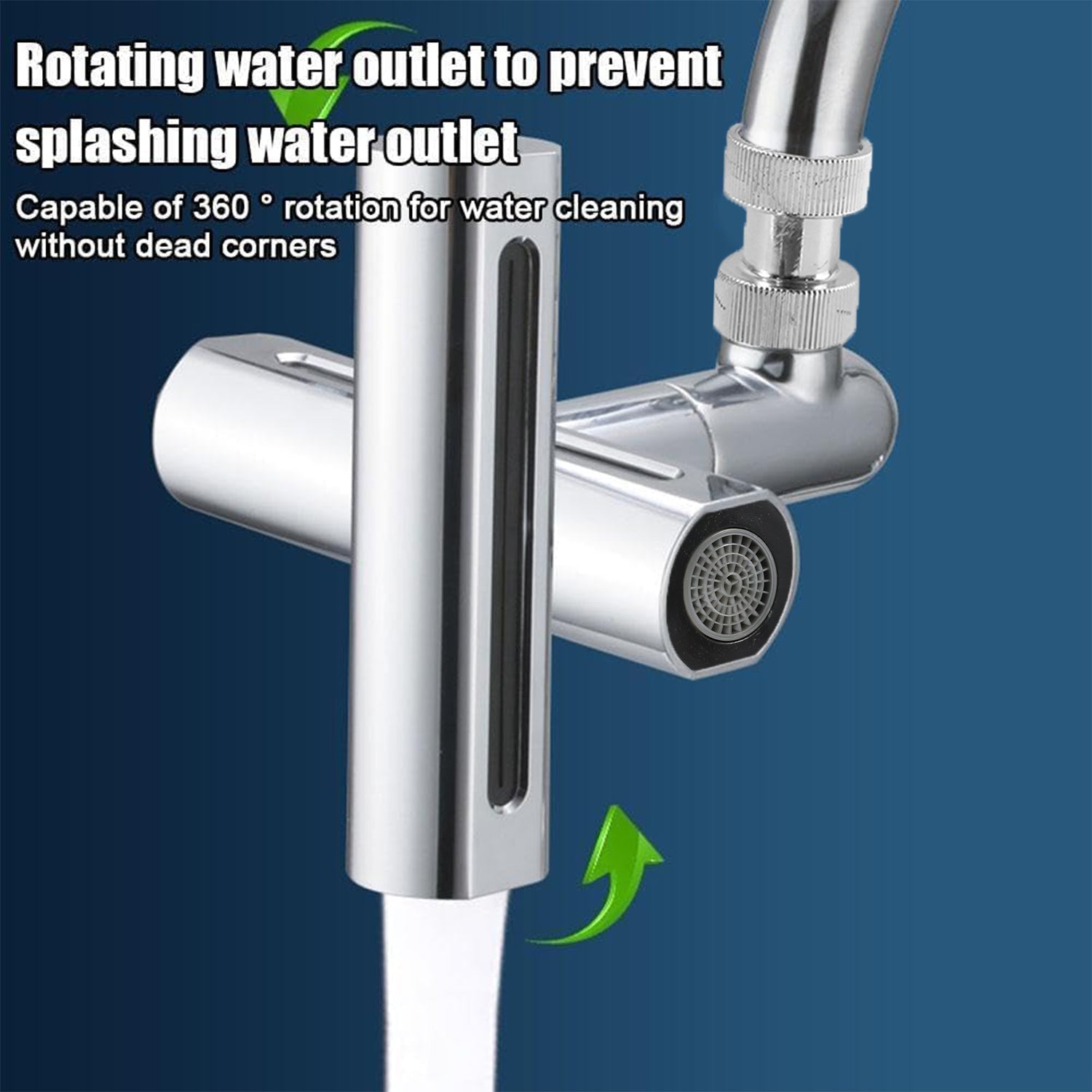 Front view of the high pressure shower head's spray face with multiple modes.
