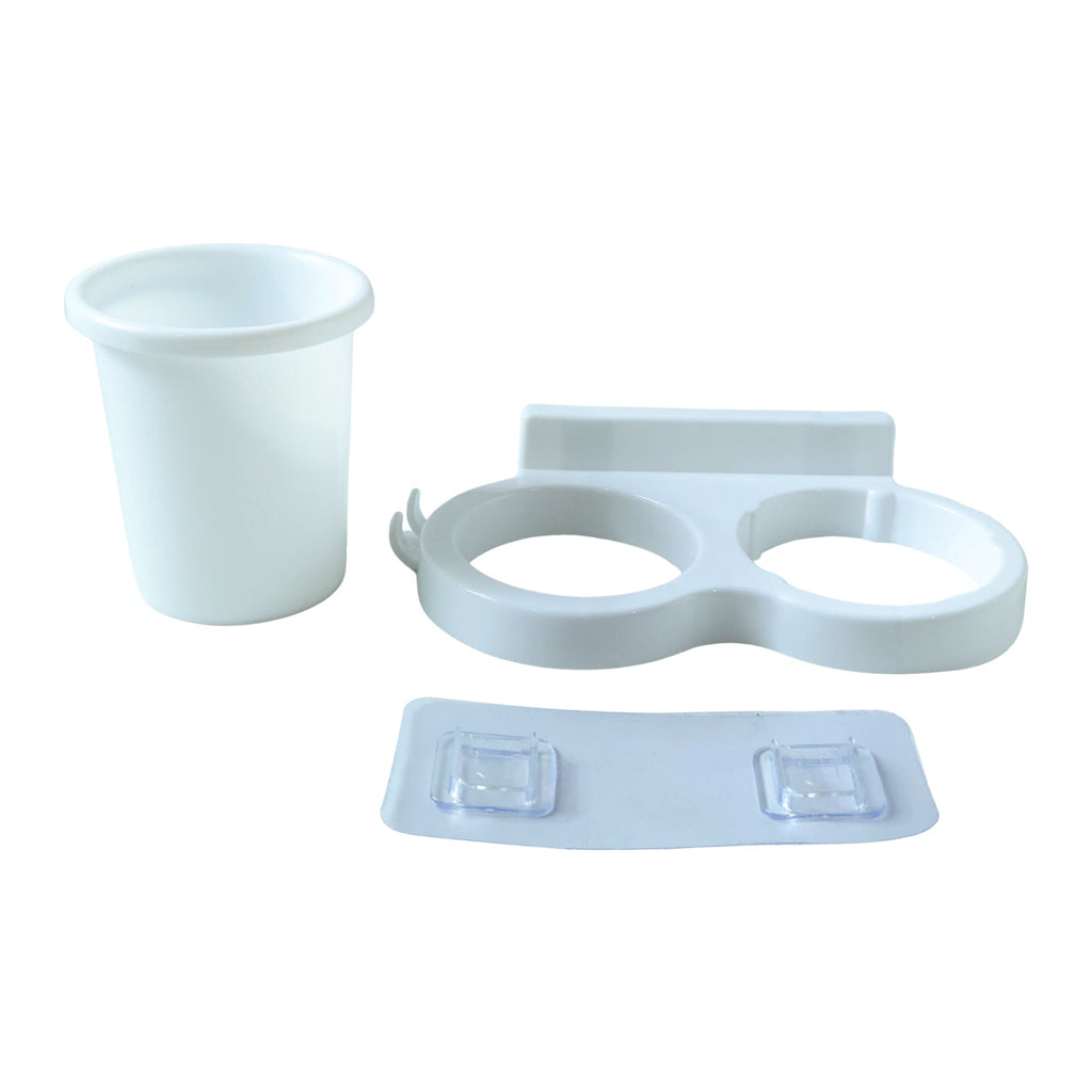 Hygienic bathroom storage rack for toothbrushes and accessories