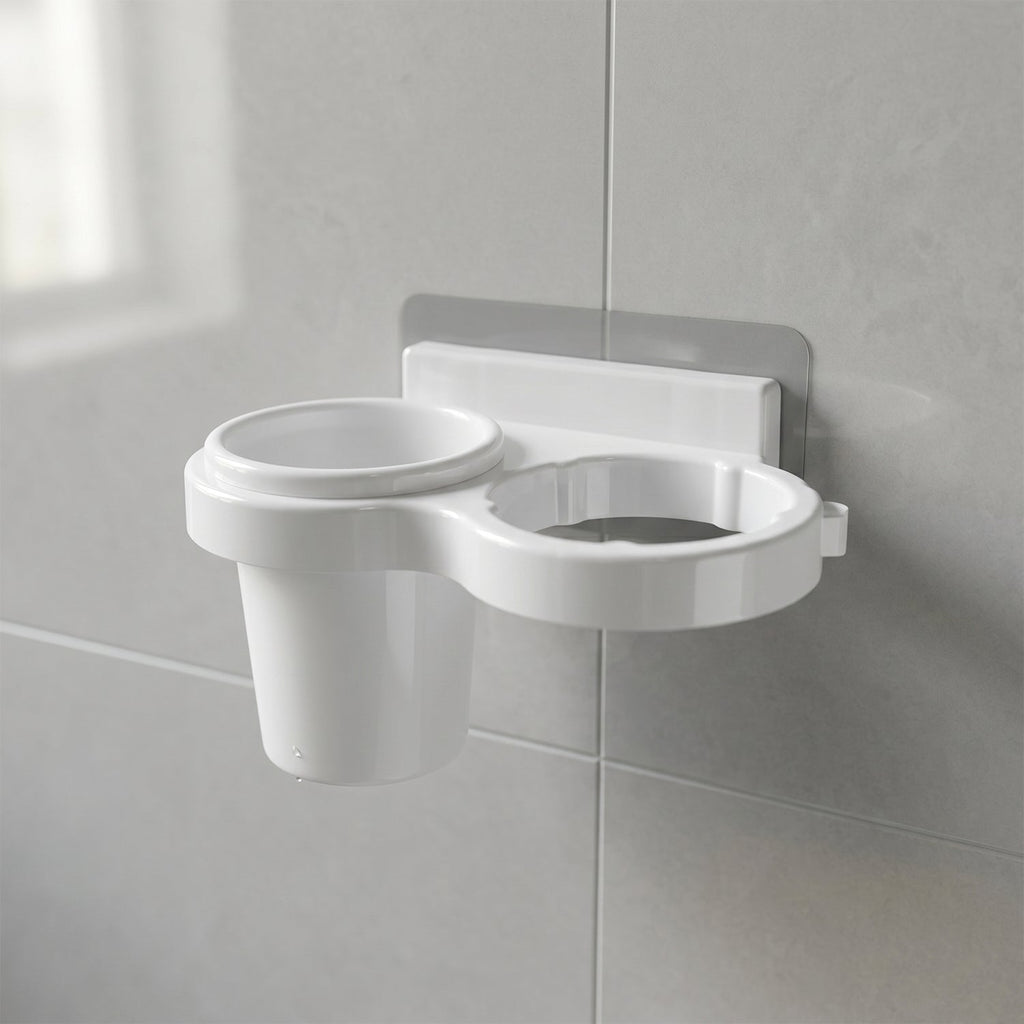 Easy to install plastic bathroom organization rack