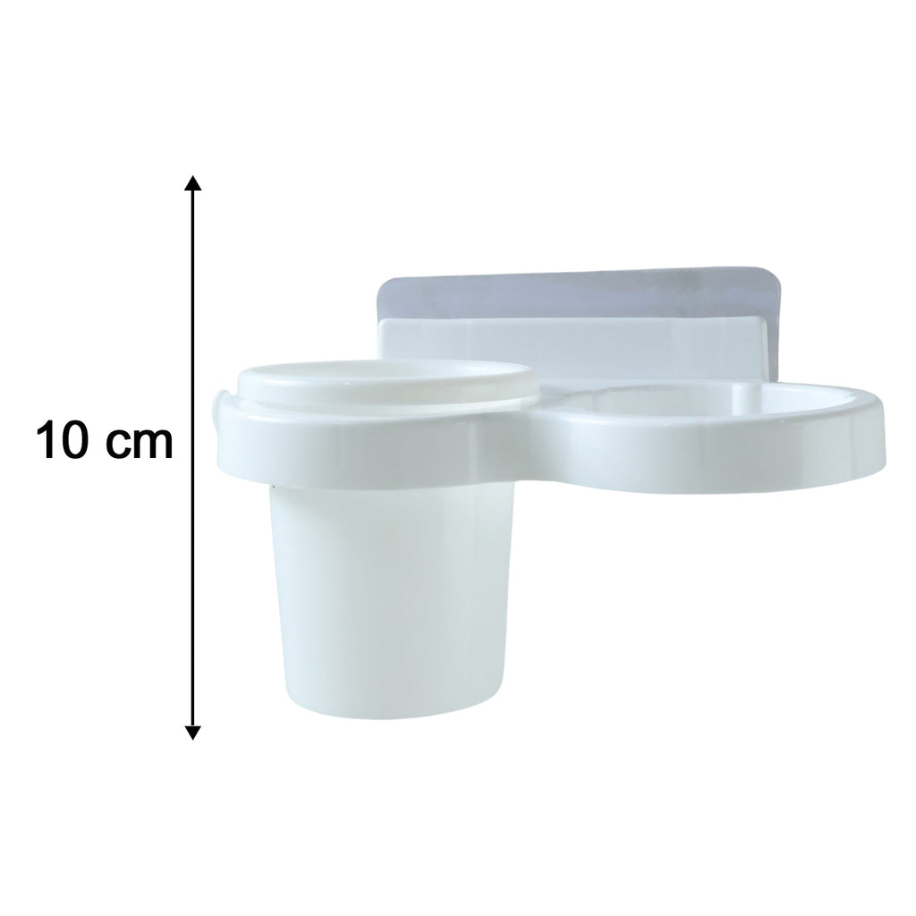 Modern space saving toothbrush organizer for wall mounting in bathrooms