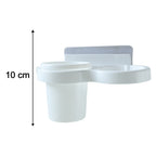 Modern space saving toothbrush organizer for wall mounting in bathrooms