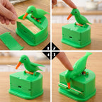 Compact bird-shaped toothpick dispenser with easy refill feature