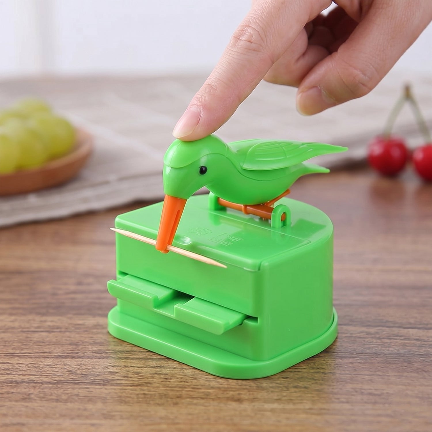 Durable plastic bird toothpick dispenser for home & restaurant use