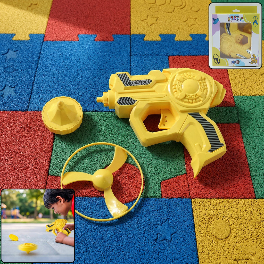 High-speed flying disc launcher toy set for outdoor kids' play
