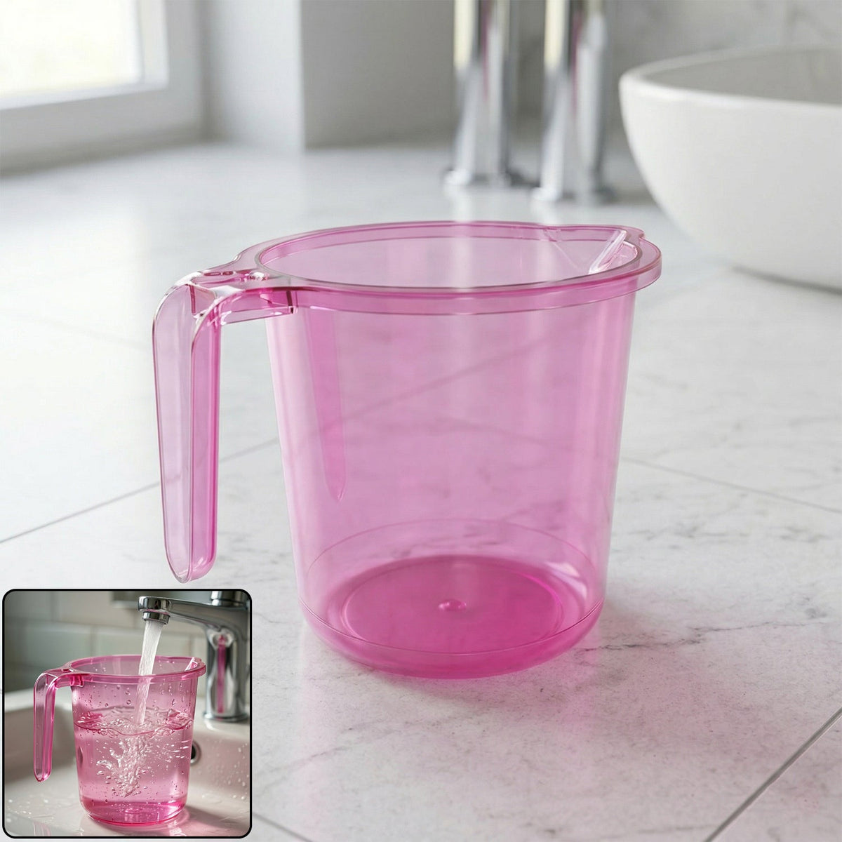 Vibrant mix color plastic bathroom mug for daily use.