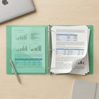 A4 transparent ring binder folder for document organization