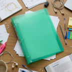 Plastic ring binder folder for office and school use