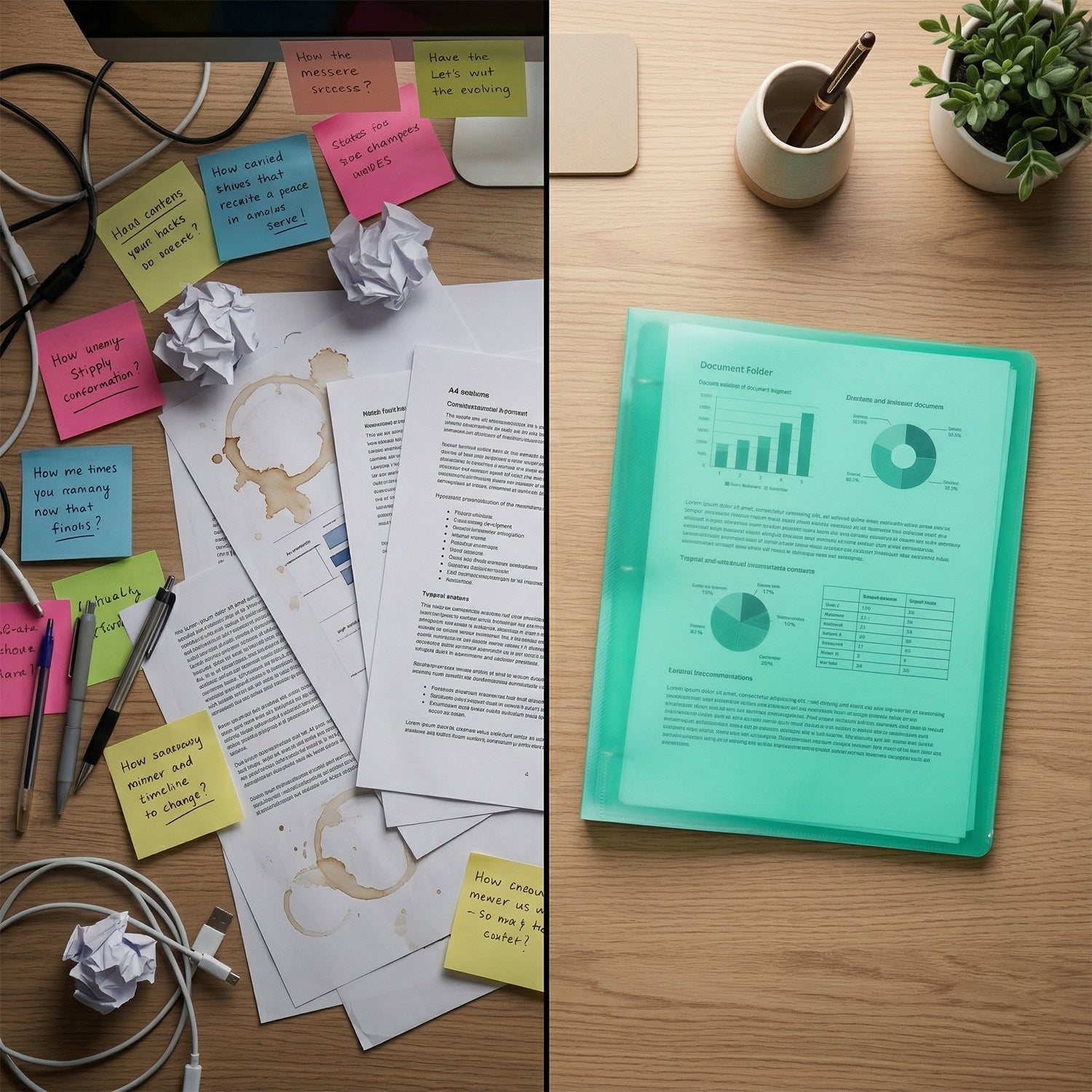 Office file organizer folder in plastic