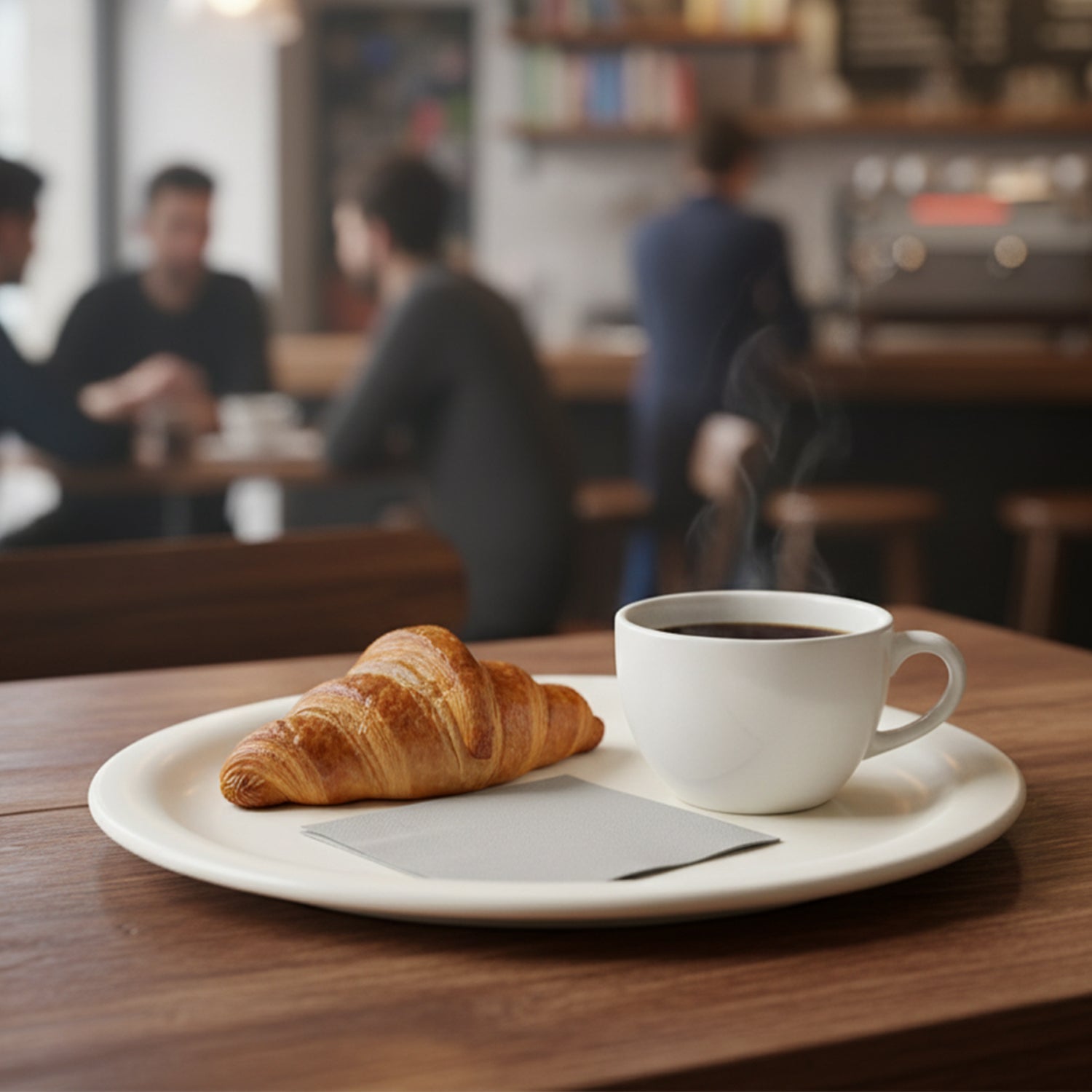 Stackable serving plates designed for compact kitchen storage