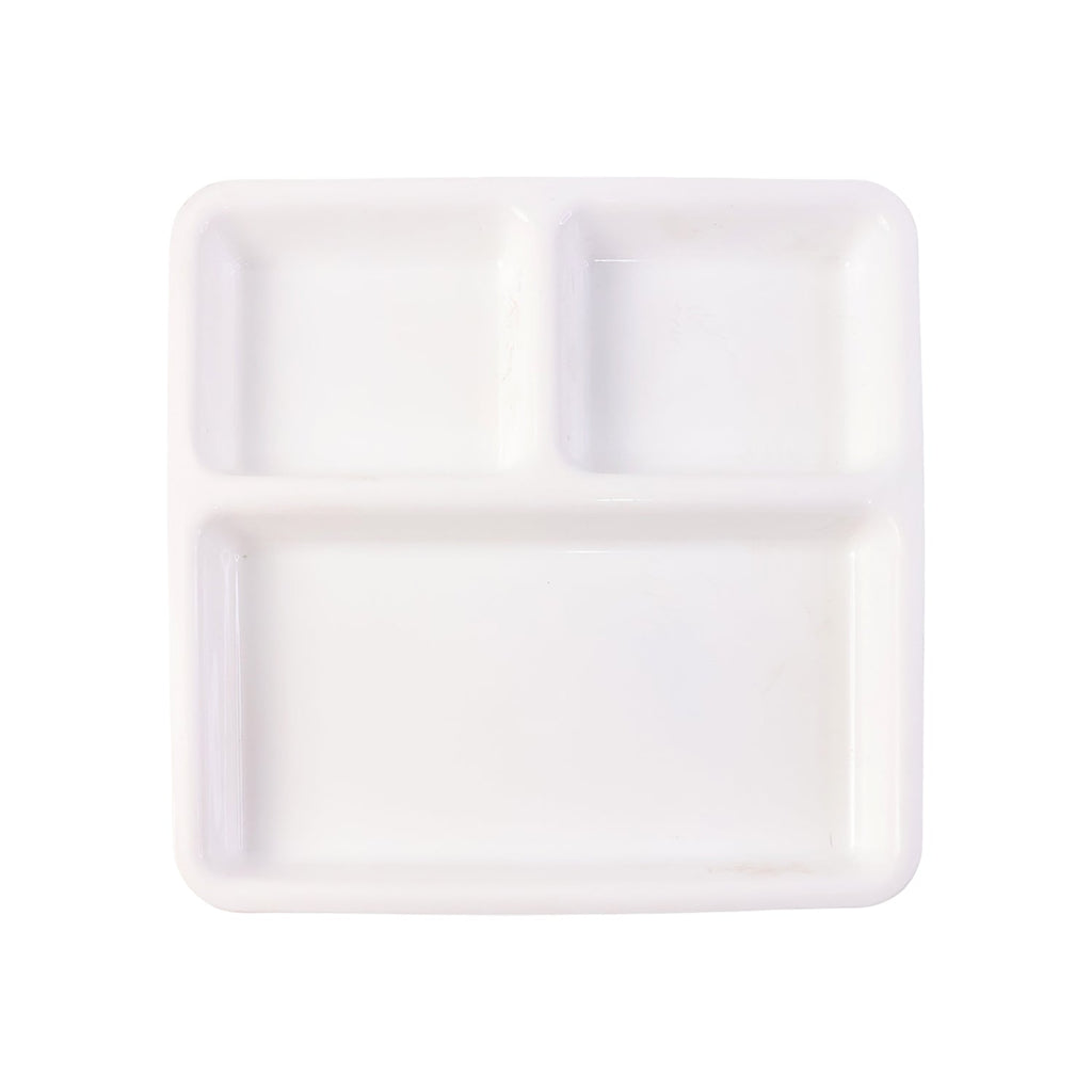 Serving tray plate with dividers for organized meal servings