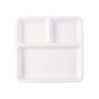 Serving tray plate with dividers for organized meal servings