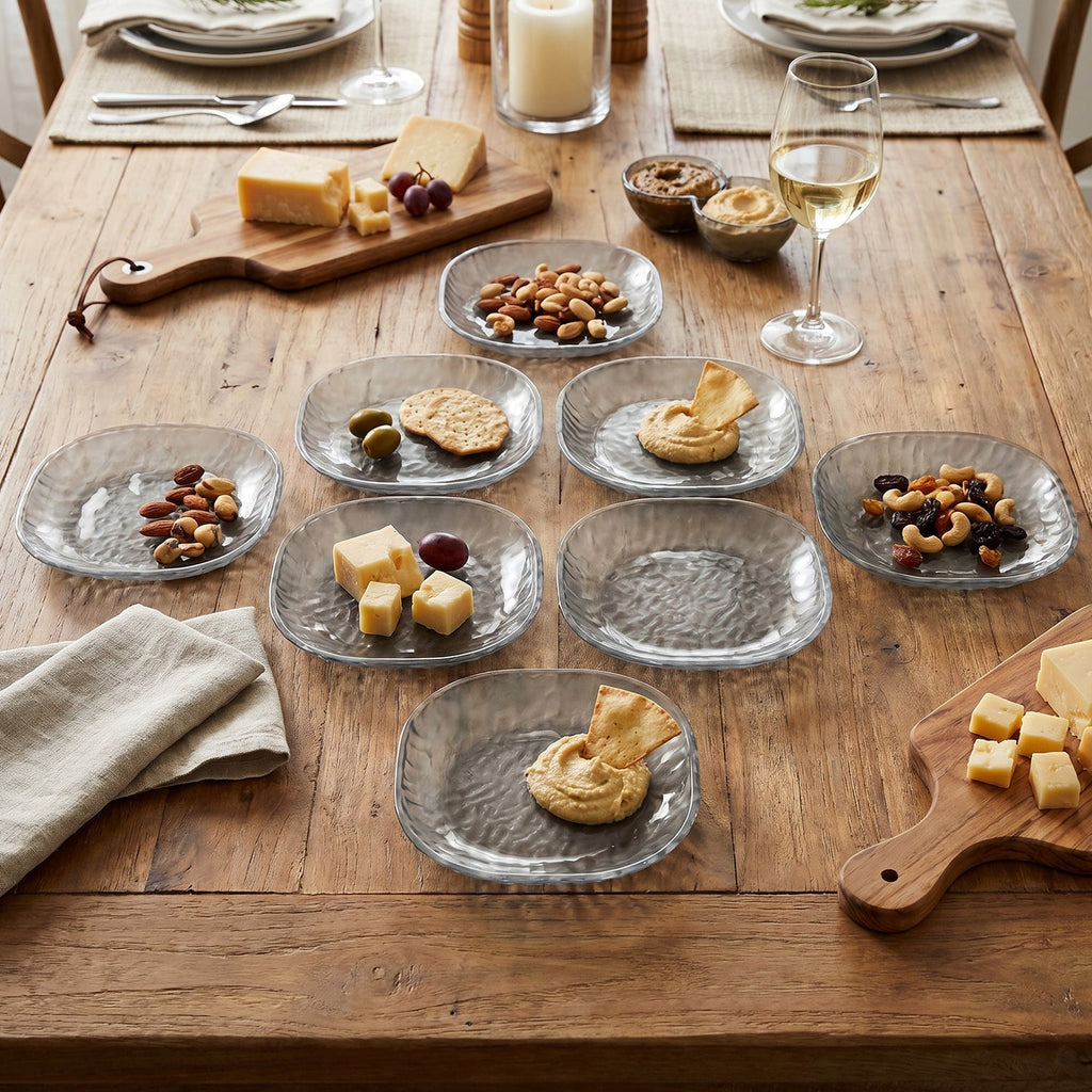 Reusable party serving plates for snacks