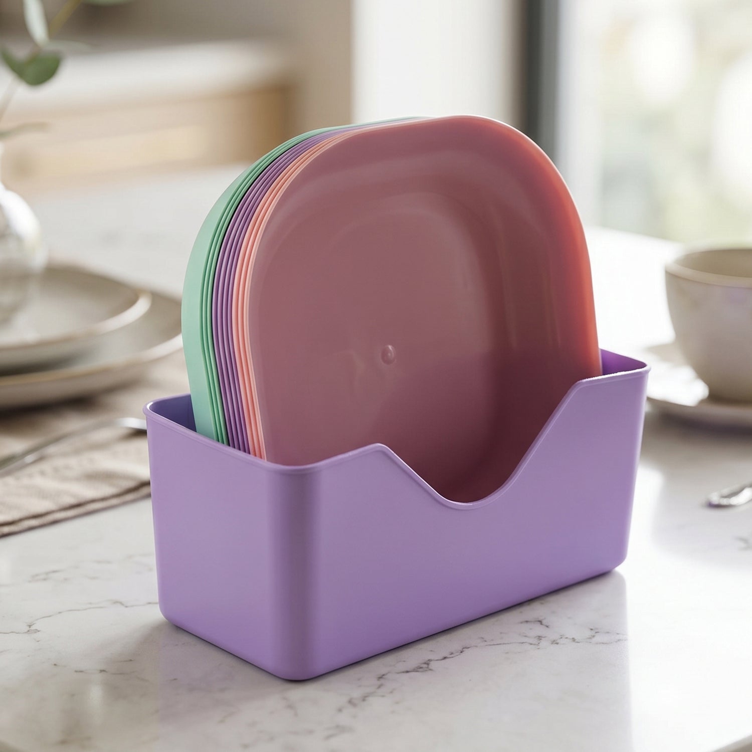 Dry fruits serving tray set with individual sections